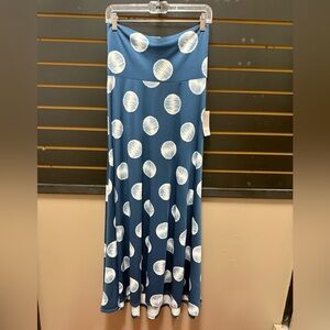 LuLaRoe Blue and White Maxi Skirt